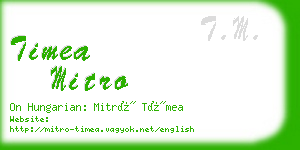 timea mitro business card